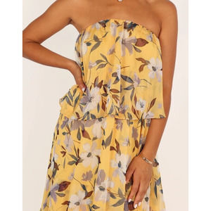 NWT Petal & Pup Yellow Floral Maxi Dress